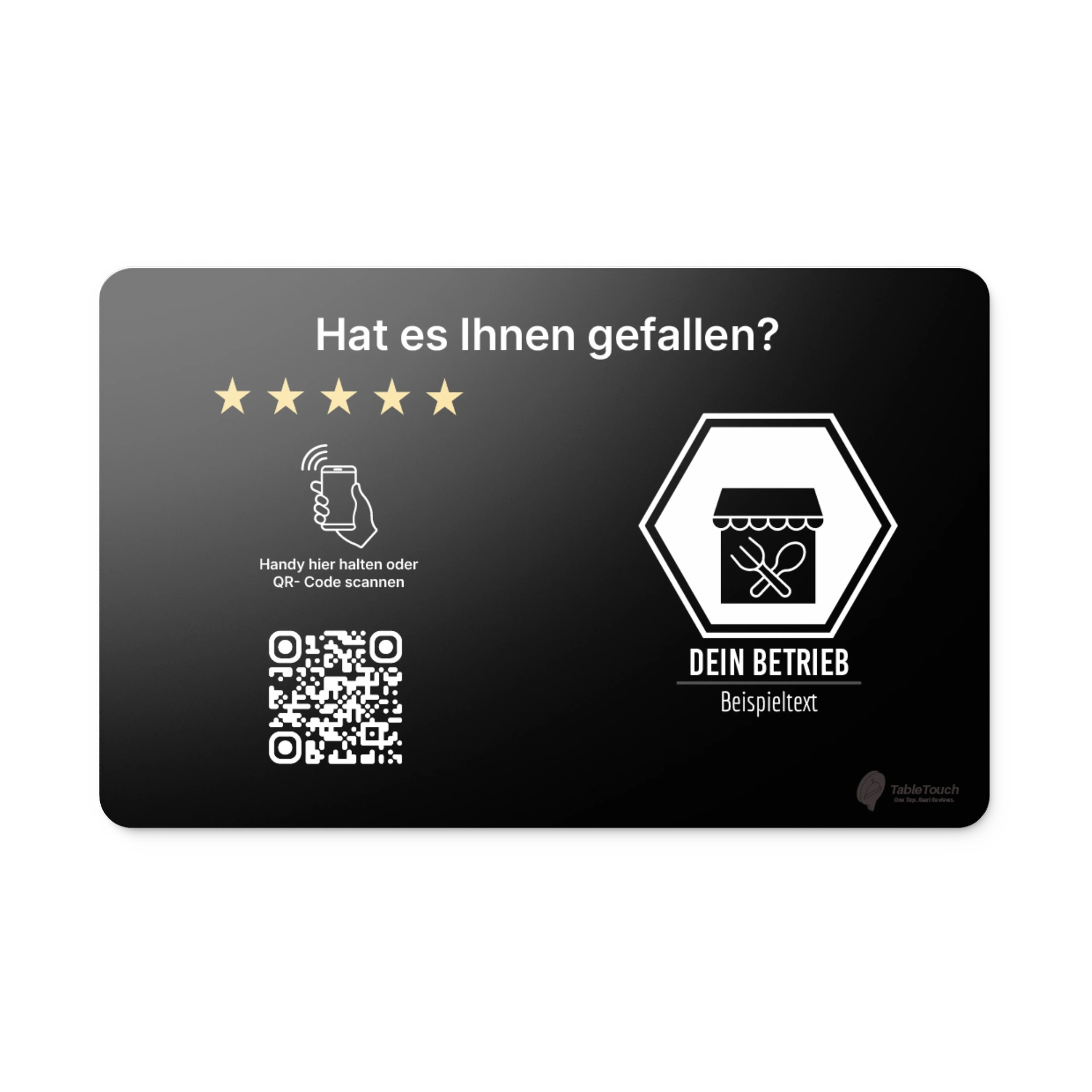 TableTouch NFC-Karte in Midnight Black.